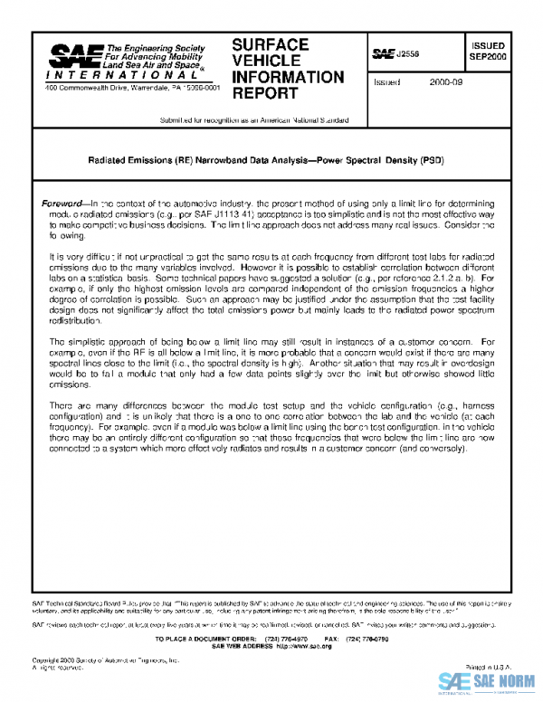 SAE J2556_200009 PDF