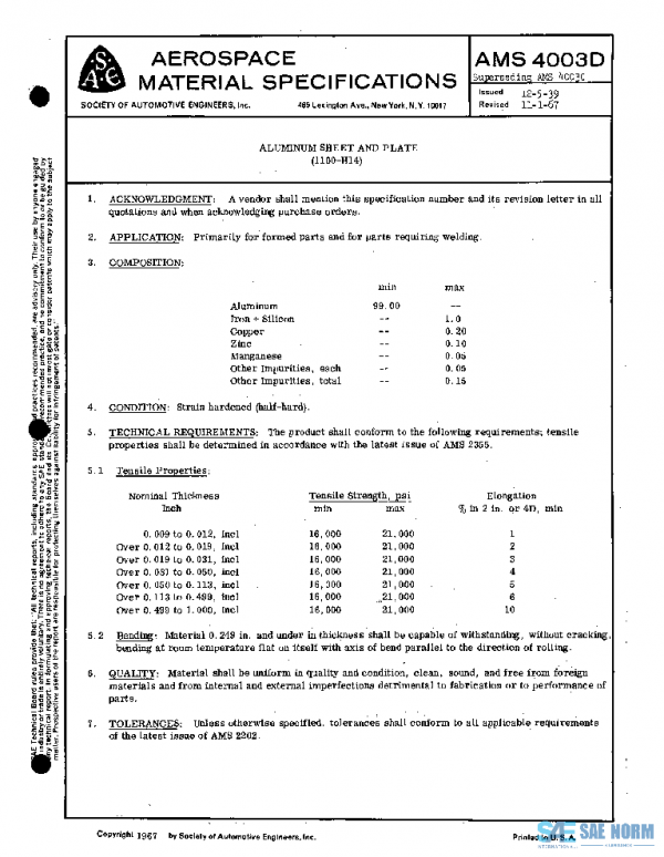 SAE AMS4003D PDF