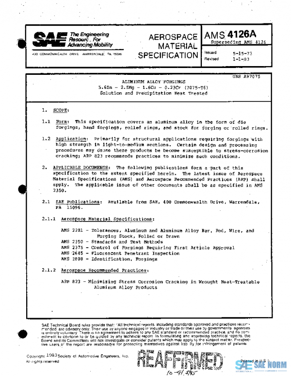 SAE AMS4126A PDF