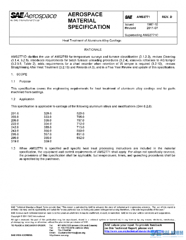 SAE AMS2771D PDF