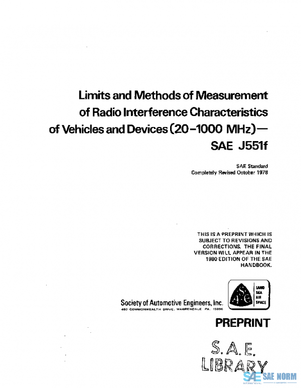 SAE J551F_197810 PDF SAE J551F_197810 PDF