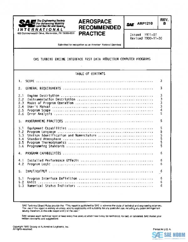 SAE ARP1210B PDF SAE ARP1210B PDF
