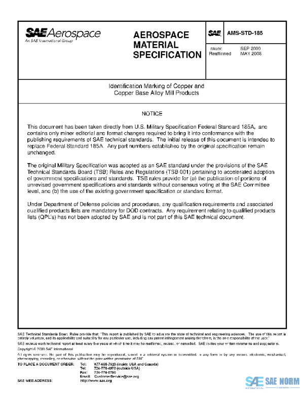 SAE AMSSTD185 PDF