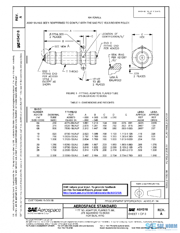 SAE AS4318A PDF SAE AS4318A PDF