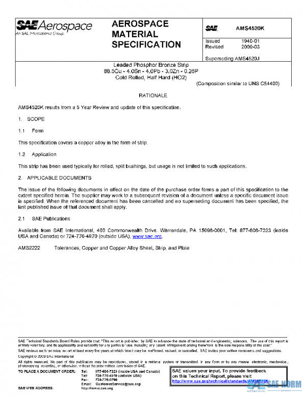 SAE AMS4520K PDF SAE AMS4520K PDF