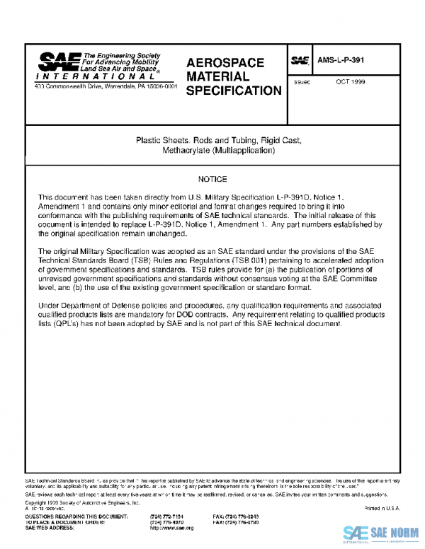 SAE AMSLP391 PDF