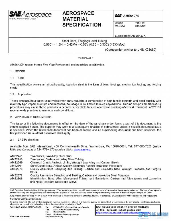 SAE AMS6427K PDF SAE AMS6427K PDF