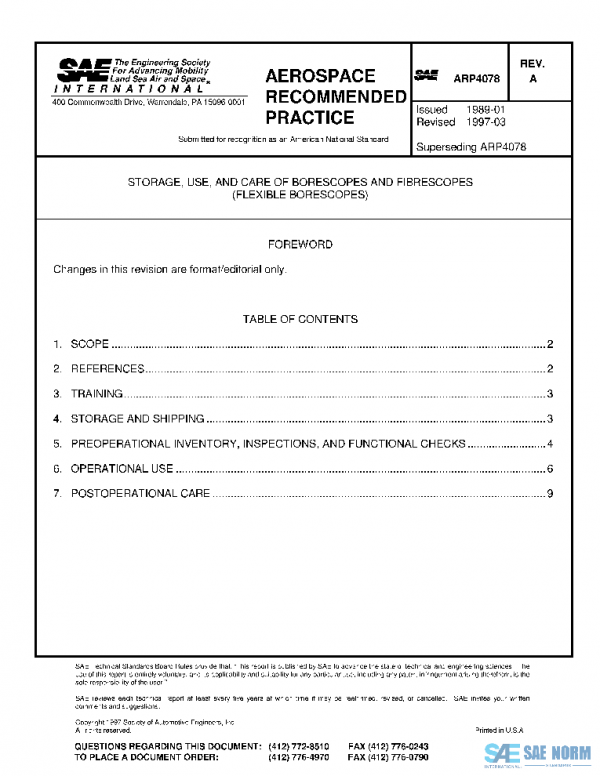 SAE ARP4078A PDF