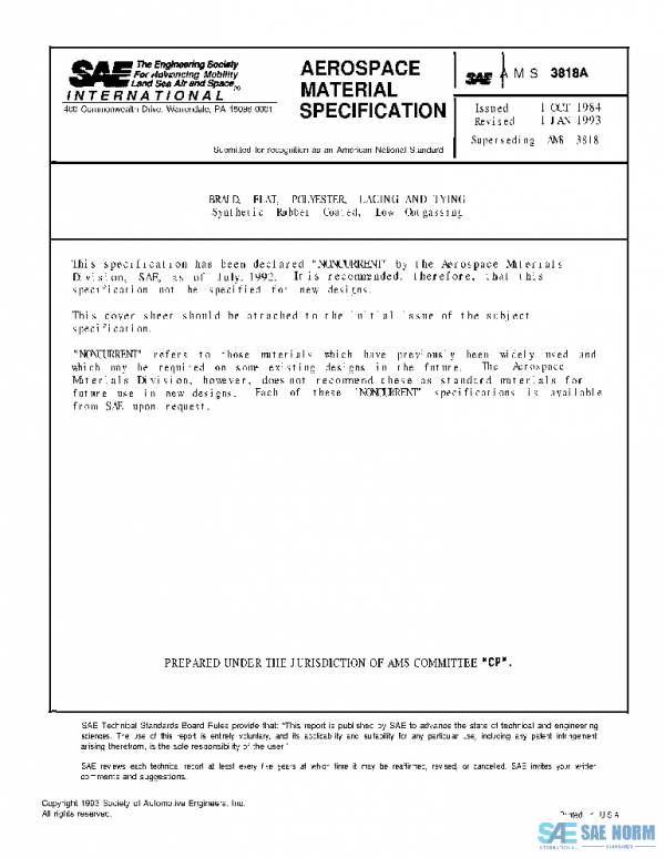 SAE AMS3818A PDF