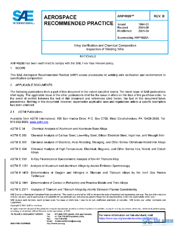 SAE ARP4926B PDF