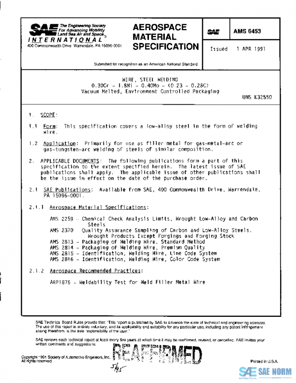SAE AMS6453 PDF