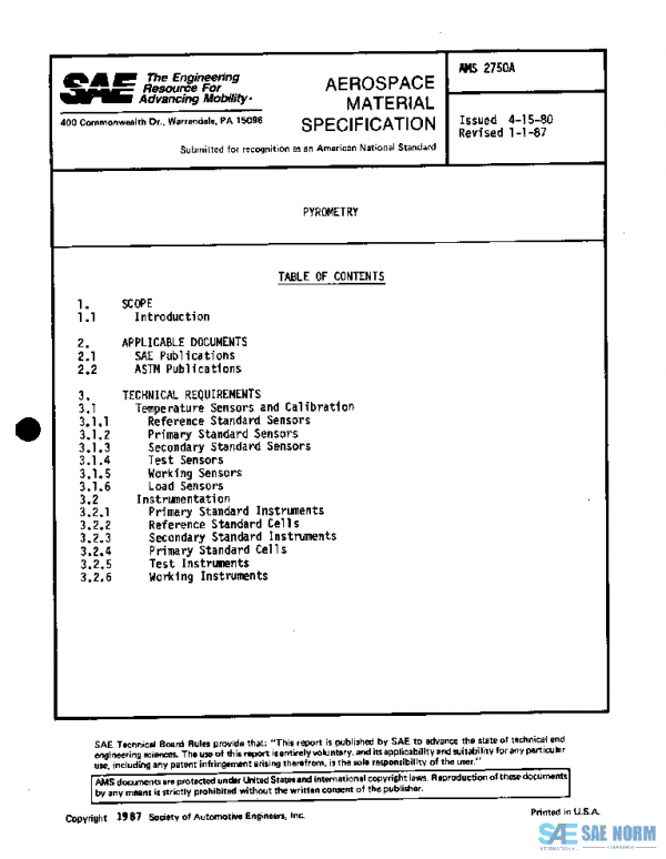 SAE AMS2750A PDF SAE AMS2750A PDF