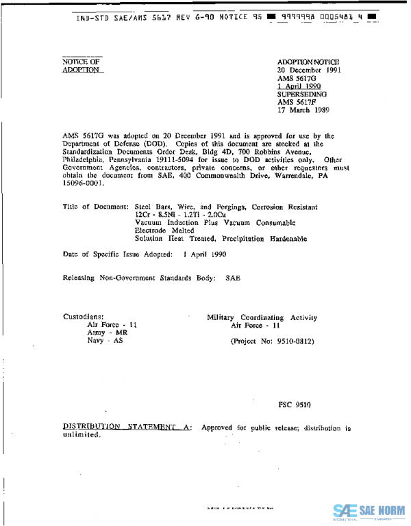 SAE AMS5617G PDF SAE AMS5617G PDF