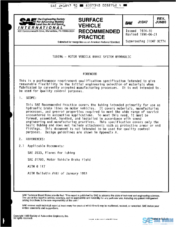 SAE J1047_199006 PDF SAE J1047_199006 PDF