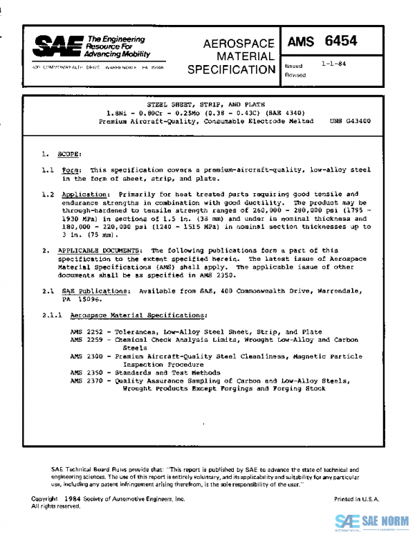 SAE AMS6454 PDF
