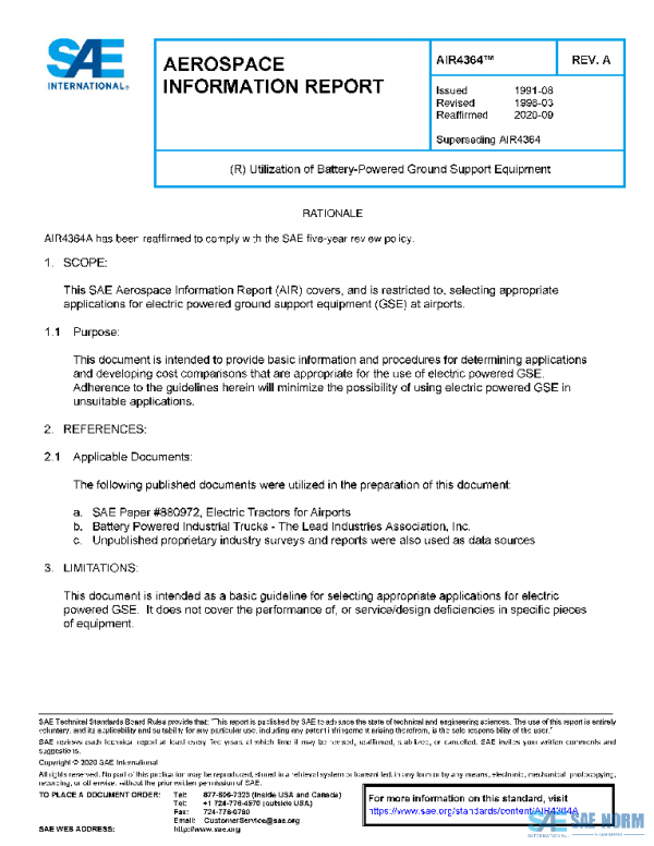 SAE AIR4364A PDF
