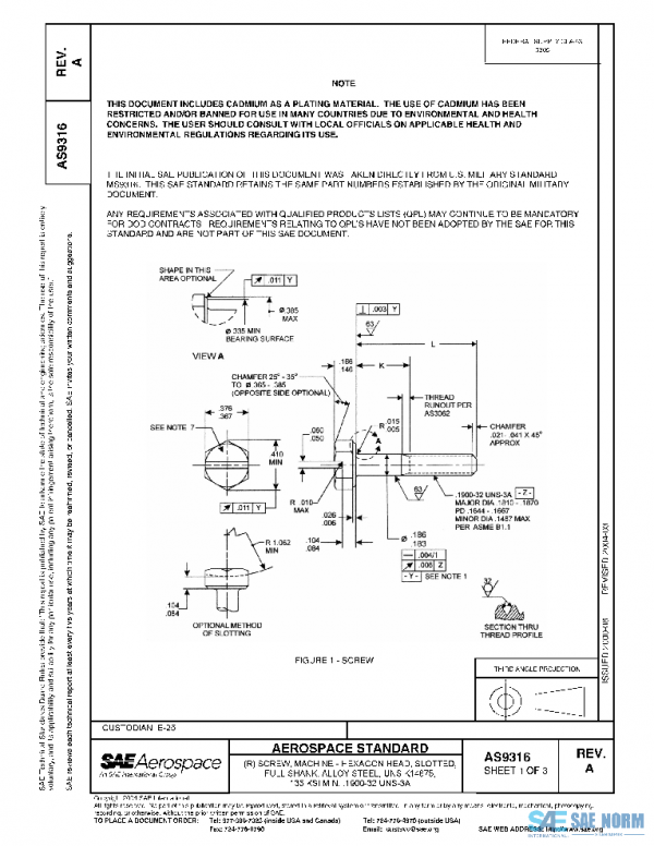 SAE AS9316A PDF SAE AS9316A PDF