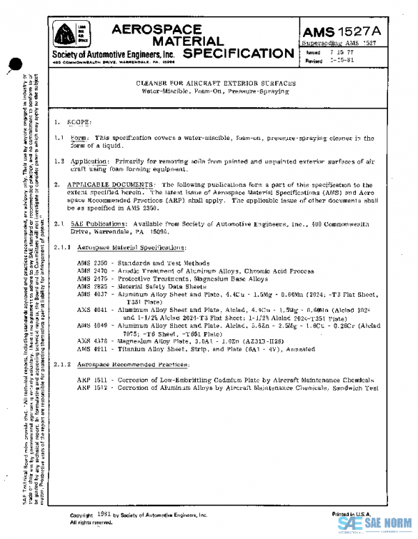 SAE AMS1527A PDF