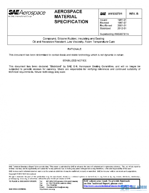 SAE AMS3373/1B PDF