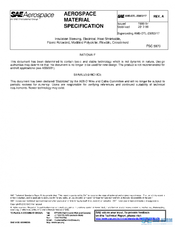 SAE AMSDTL23053/17A PDF SAE AMSDTL23053/17A PDF