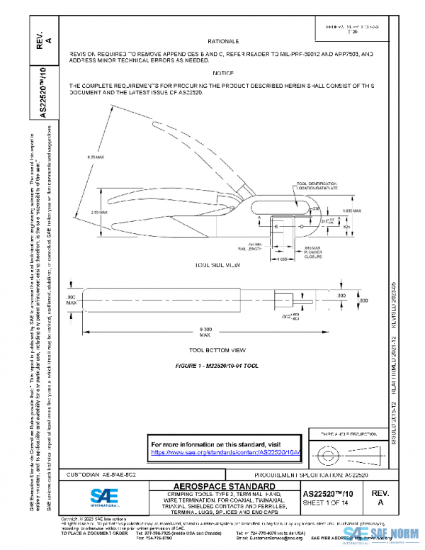 SAE AS22520/10A PDF SAE AS22520/10A PDF