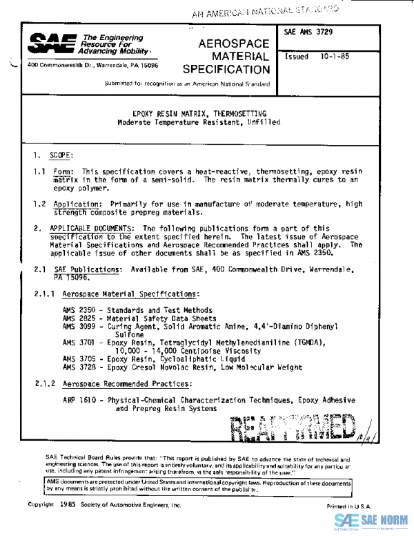 SAE AMS3729 PDF SAE AMS3729 PDF