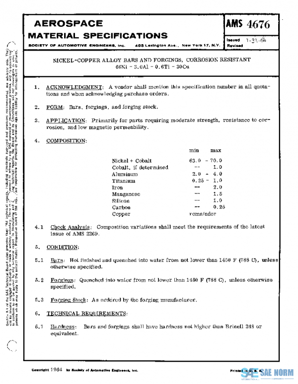 SAE AMS4676 PDF