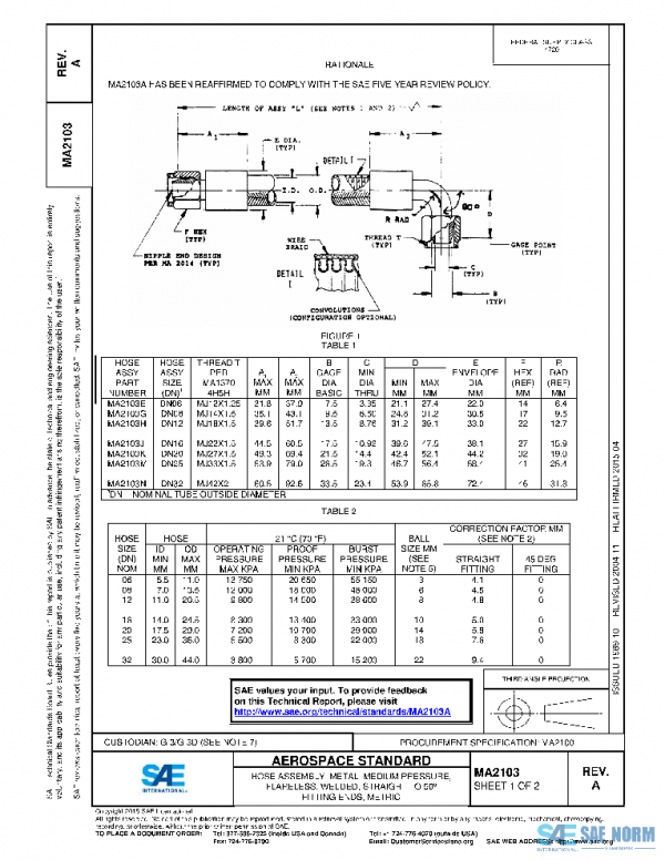 SAE MA2103A PDF