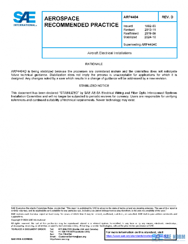 SAE ARP4404D PDF