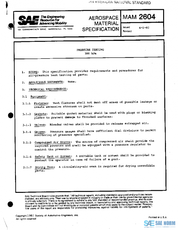 SAE MAM2604 PDF