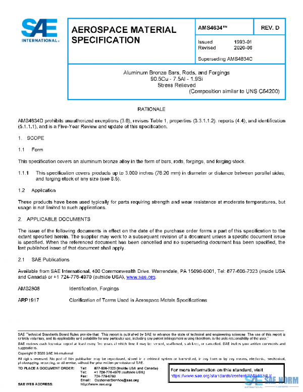 SAE AMS4634D PDF