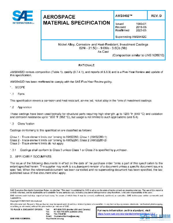 SAE AMS5402D PDF