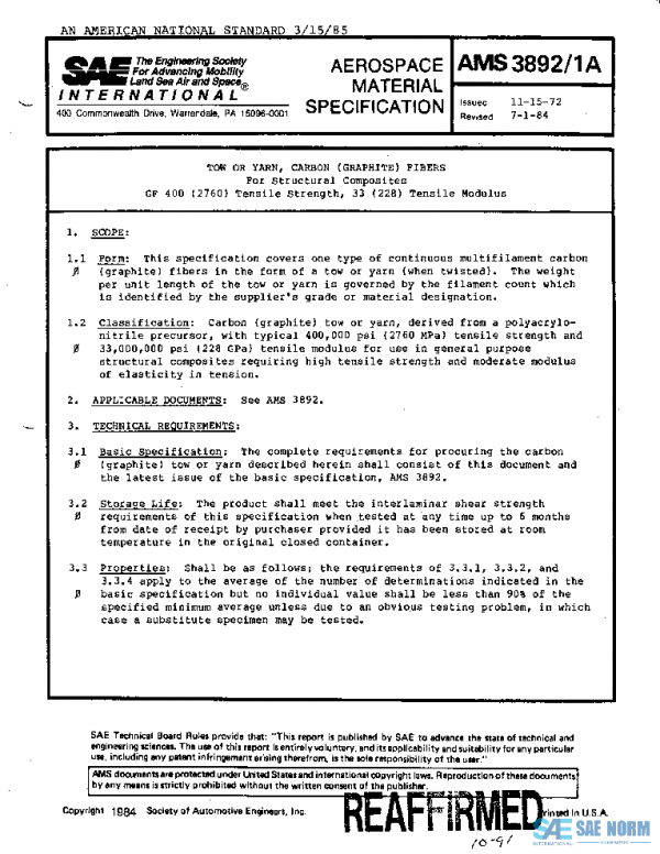 SAE AMS3892/1A PDF