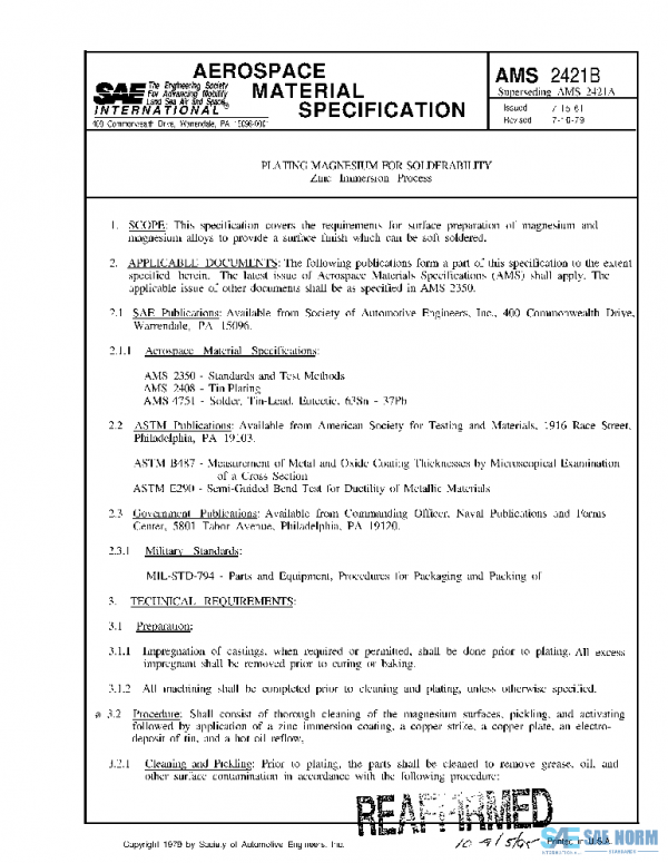 SAE AMS2421B PDF