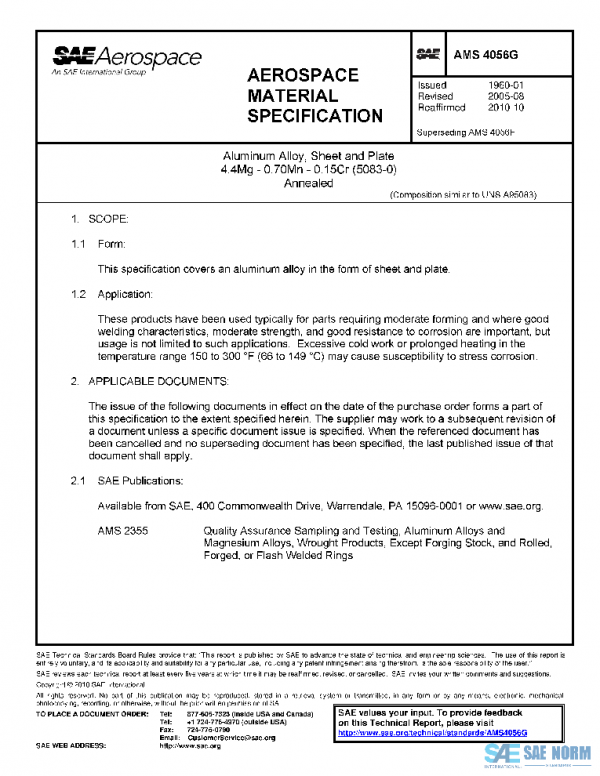 SAE AMS4056G PDF