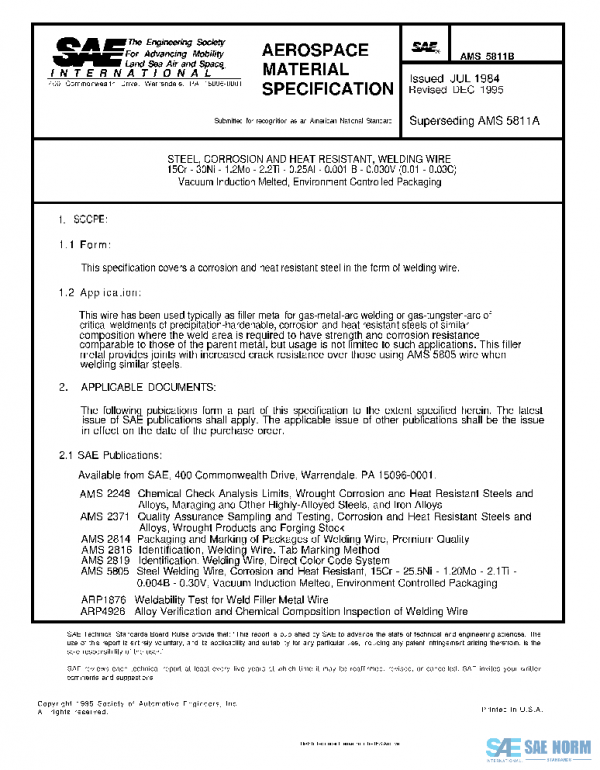 SAE AMS5811B PDF