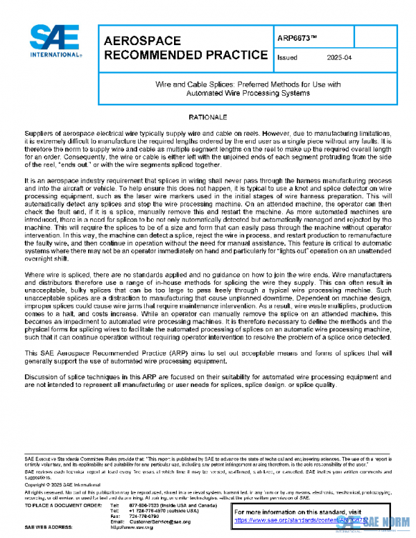 SAE ARP6673 PDF SAE ARP6673 PDF
