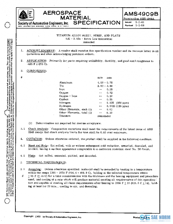 SAE AMS4909B PDF