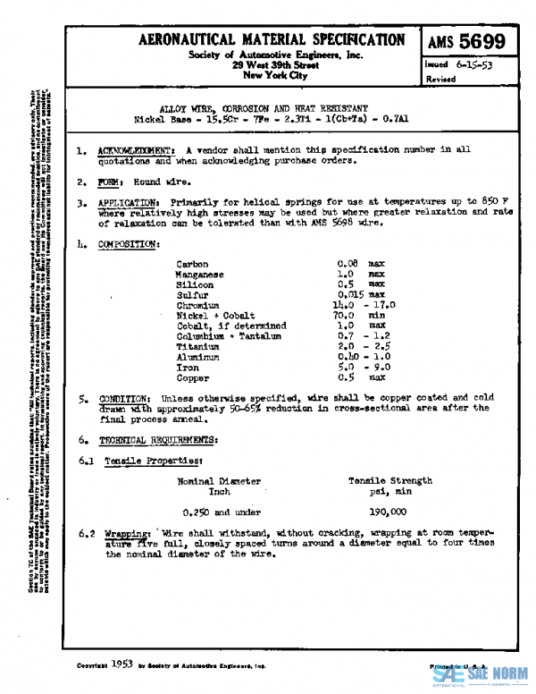 SAE AMS5699 PDF SAE AMS5699 PDF