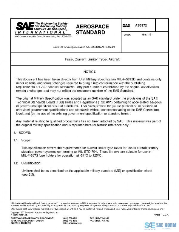 SAE AS5372 PDF SAE AS5372 PDF