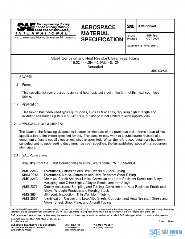SAE AMS5554D PDF