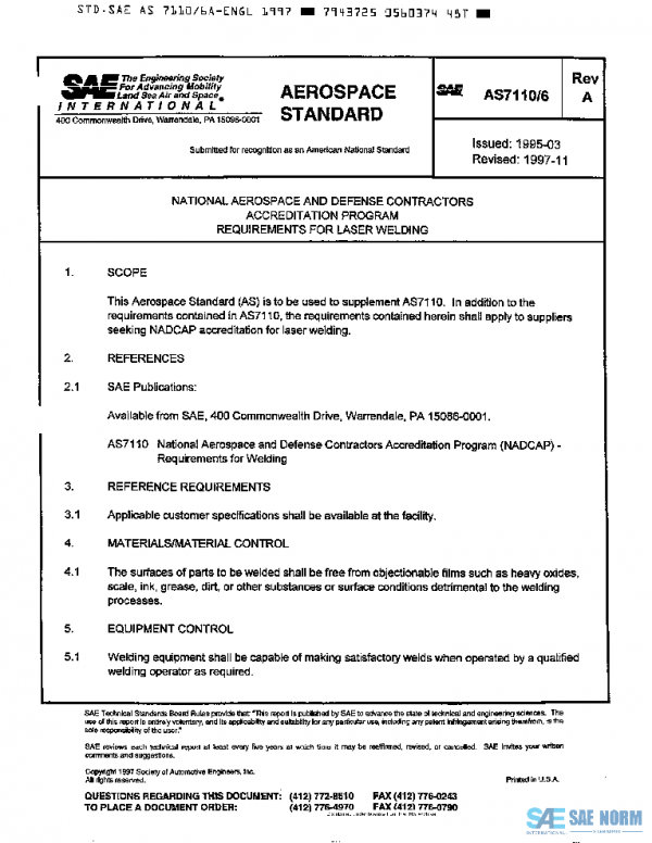 SAE AS7110/6A PDF SAE AS7110/6A PDF