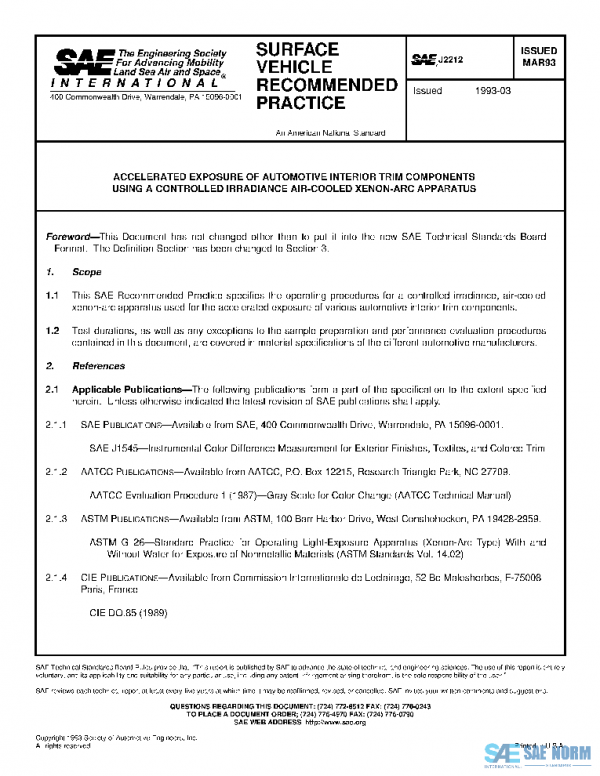 SAE J2212_199303 PDF SAE J2212_199303 PDF
