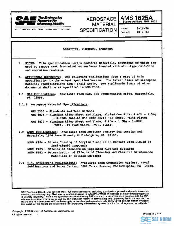 SAE AMS1625A PDF