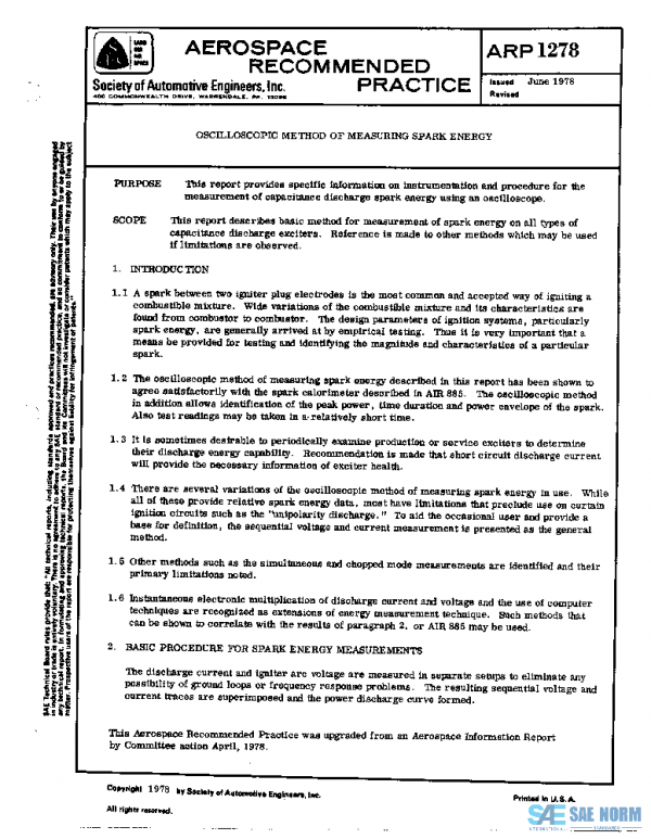 SAE ARP1278 PDF