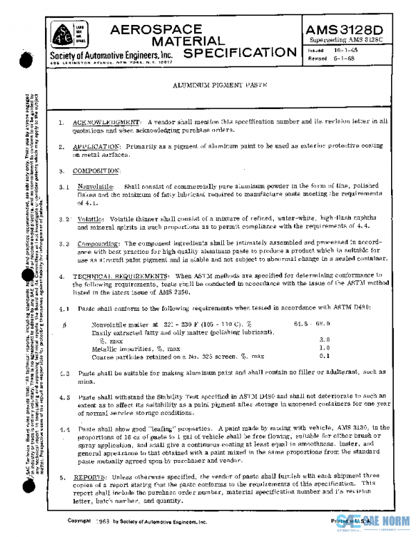 SAE AMS3128D PDF