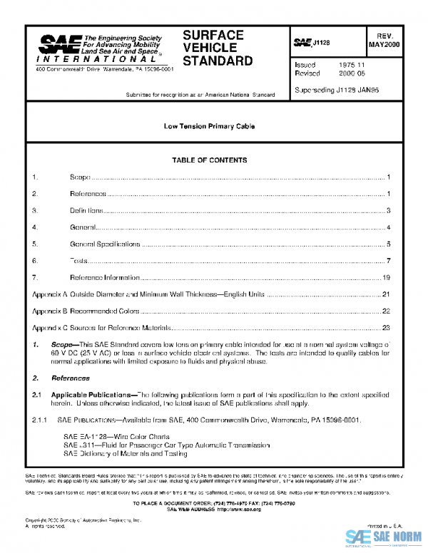 SAE J1128_200005 PDF
