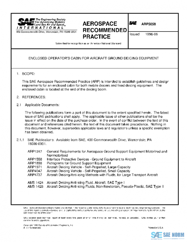 SAE ARP5058 PDF