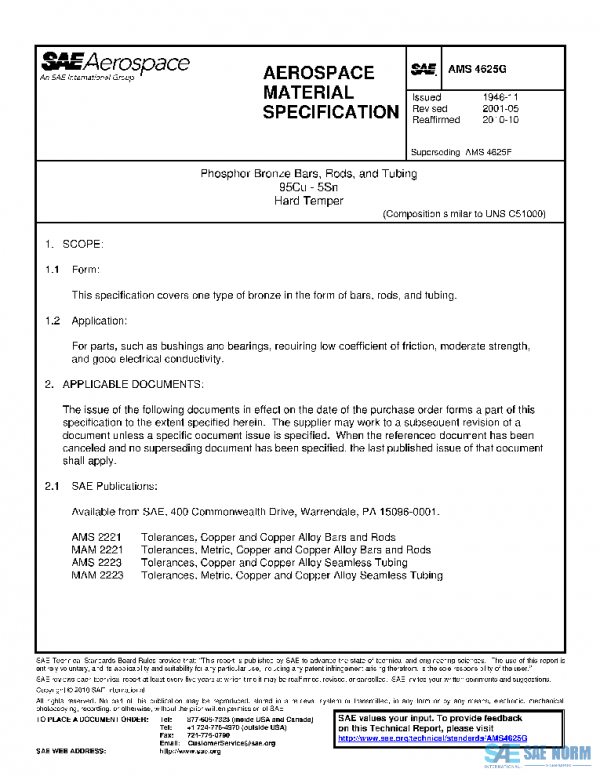 SAE AMS4625G PDF SAE AMS4625G PDF