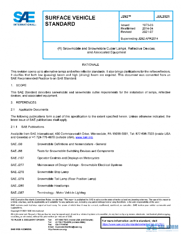 SAE J292_202107 PDF